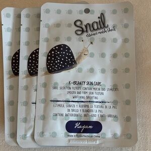 Snail Essence Mask Sheet - White & Navy (3 Pack)
